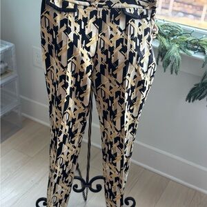 Zara Black and Yellow Geometric Pants